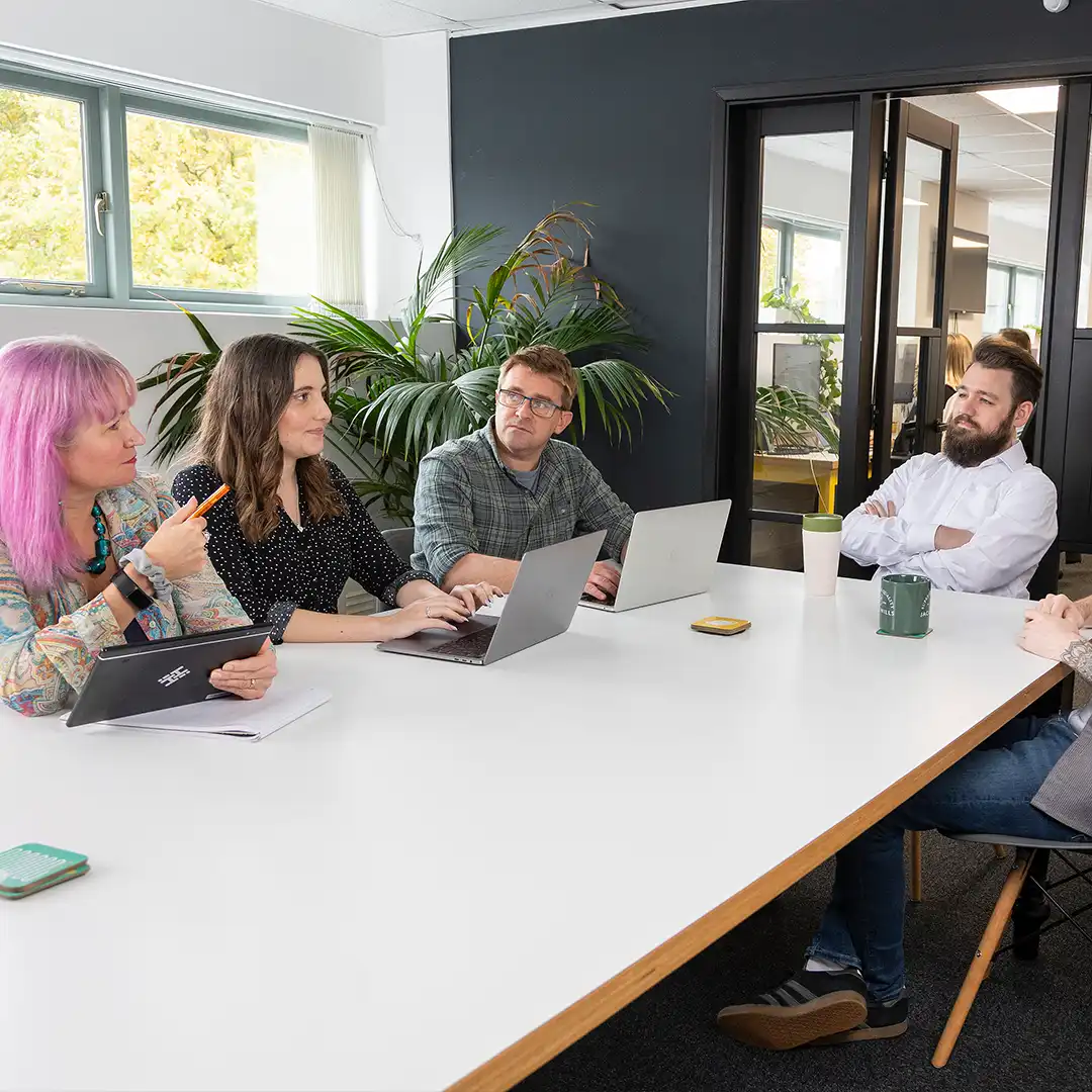 The team in the office